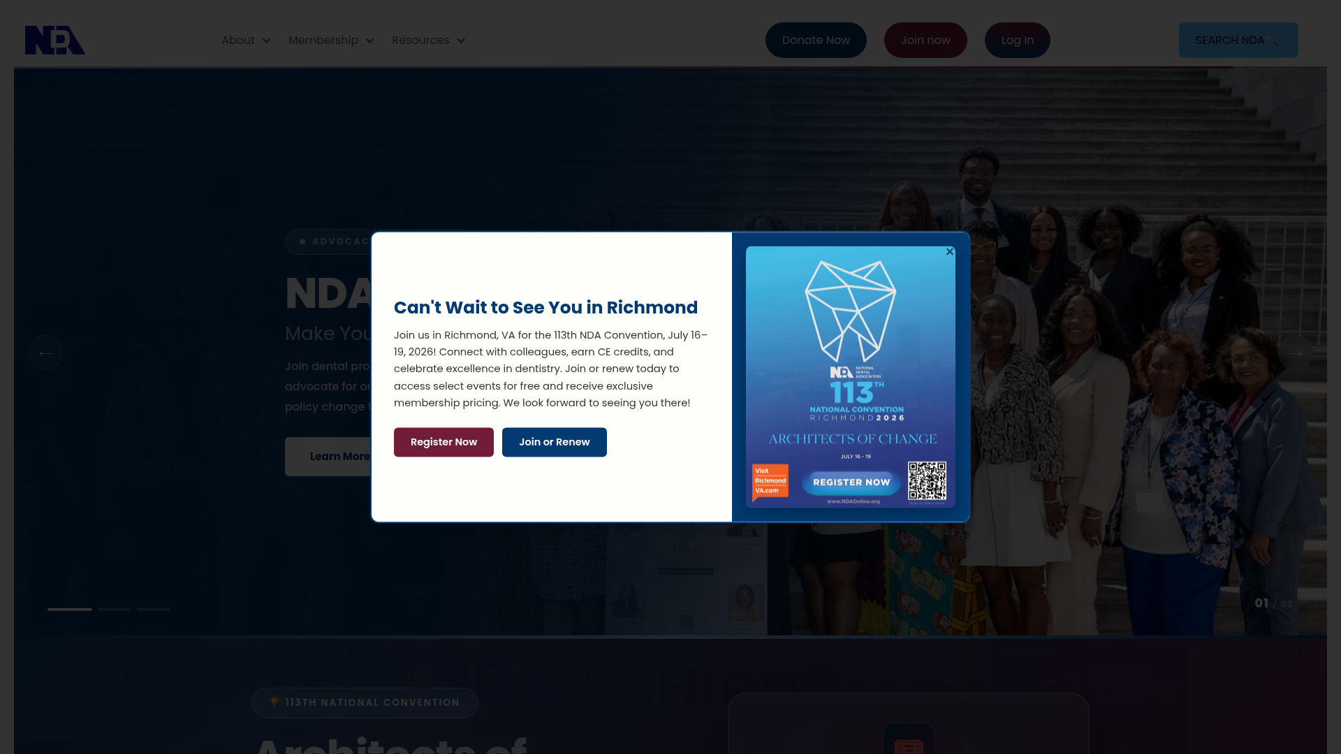 NDA Online website preview
